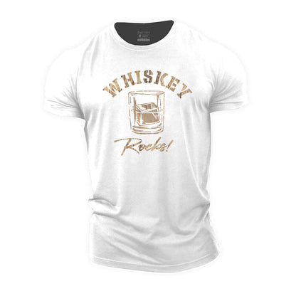 Whiskey Rocks Cotton T-shirts