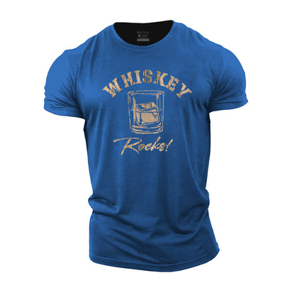 Whiskey Rocks Cotton T-shirts