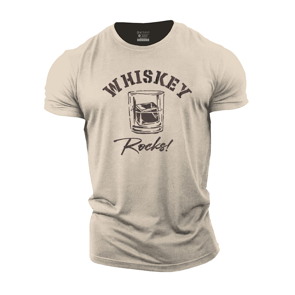 Whiskey Rocks Cotton T-shirts