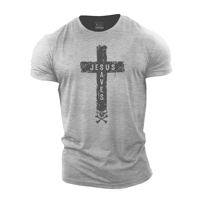 Jesus Saves Graphic Cotton T-Shirts