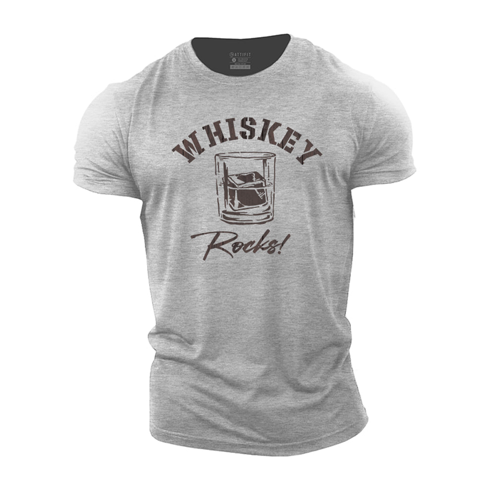 Whiskey Rocks Cotton T-shirts