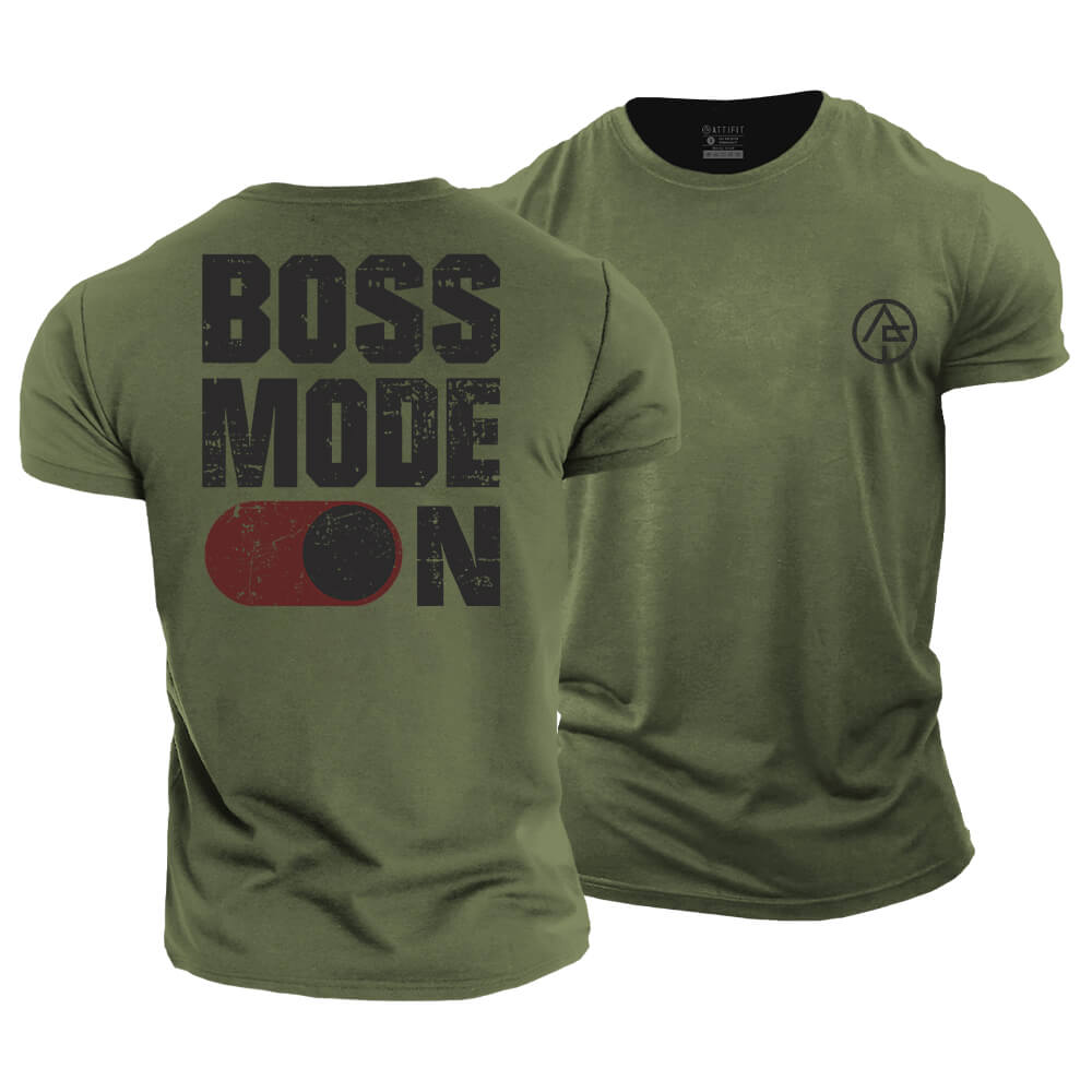 Boss Mode On Cotton T-Shirt