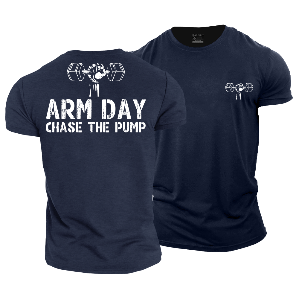 Arm Day Chase The Pump Cotton T-Shirt