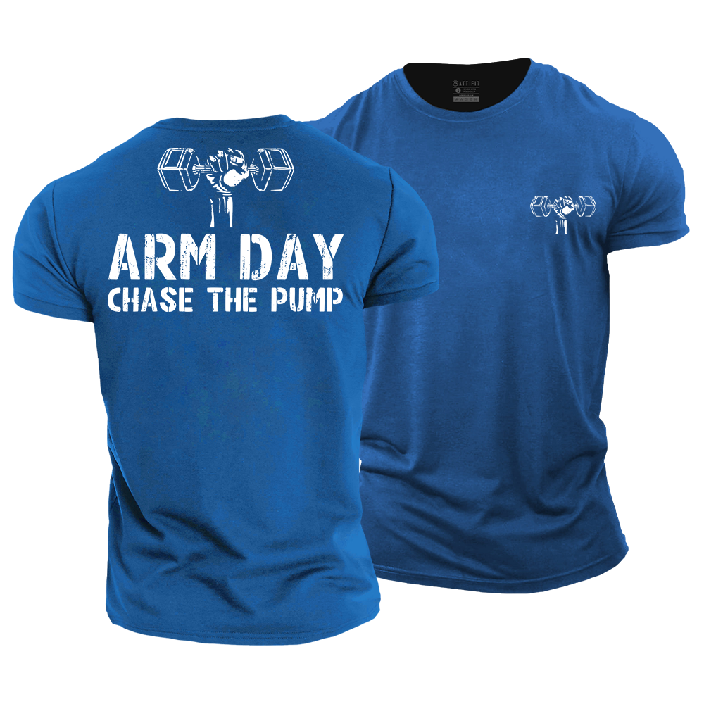 Arm Day Chase The Pump Cotton T-Shirt