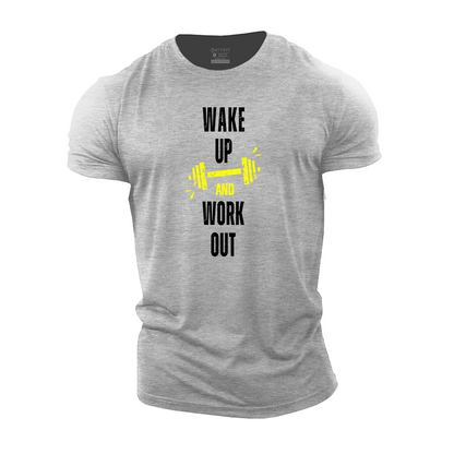 Wake up and Work Out Cotton T-Shirt