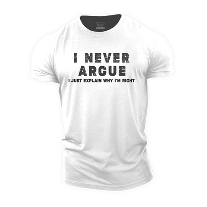 Never Argue Cotton T-Shirt